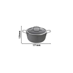 BALLARINI | SALINA - Hrnec - Ø 160mm - hliník - vzhled šedého kamene