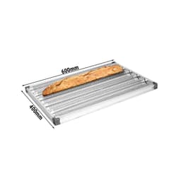 Baguette Tray - Aluminium - 400x600mm - 5 Moulds