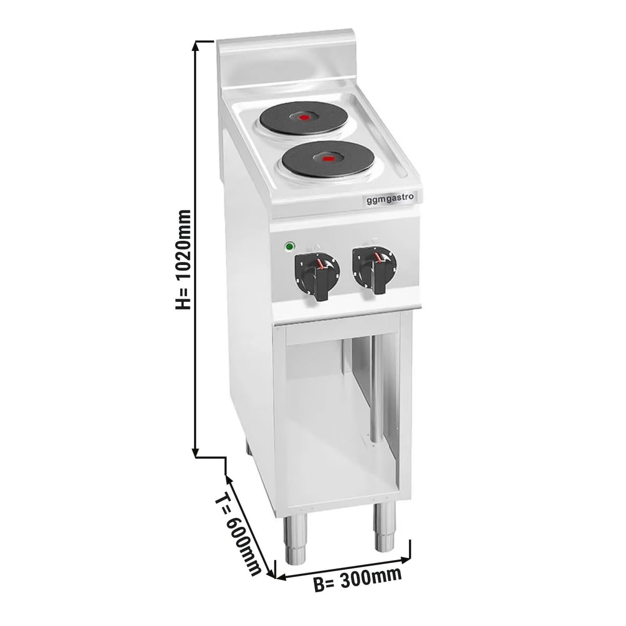 Elektrický sporák 2x plotýnka kulatá (4 kW)