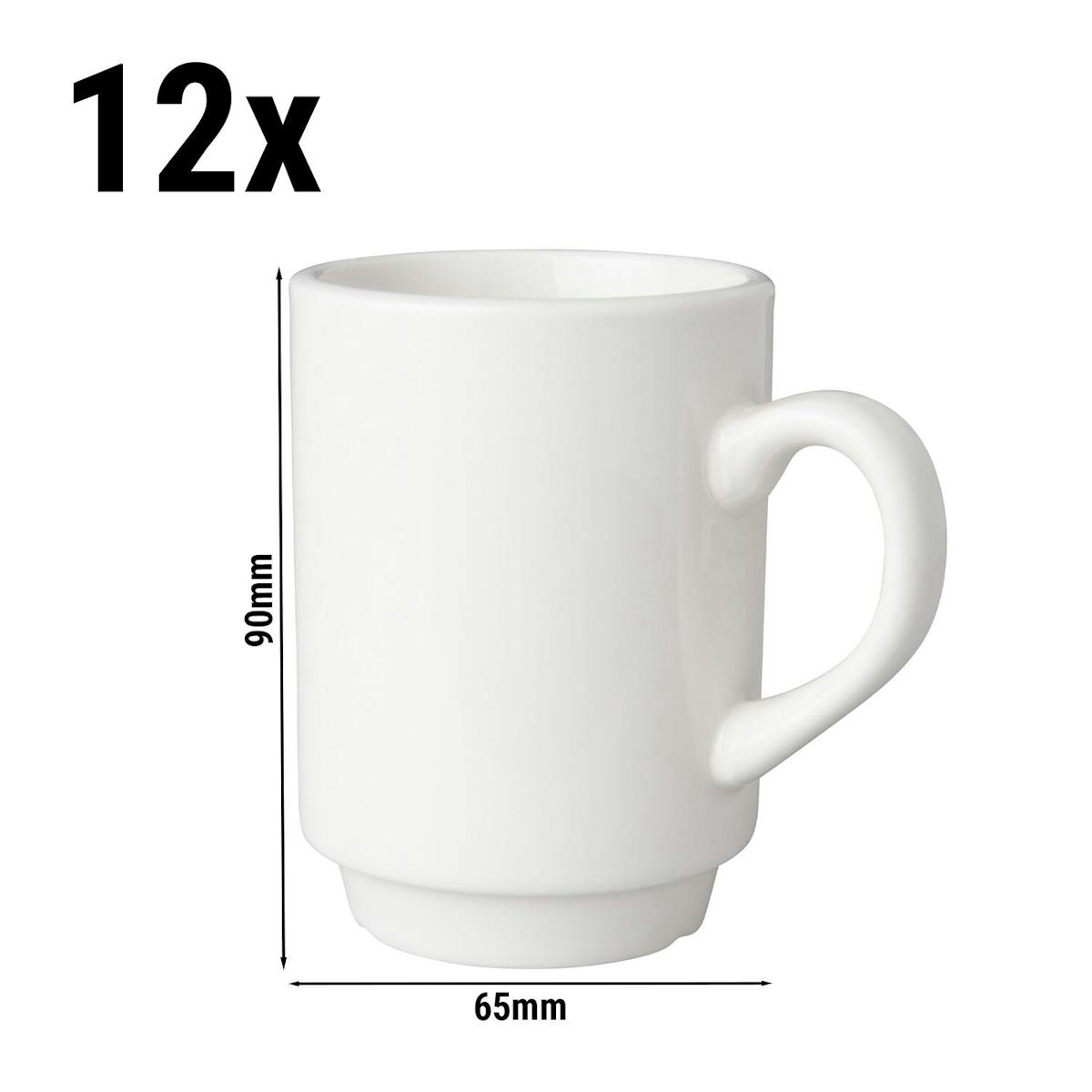 (12 Kusů) BUDGETLINE - Šálek na kávu k automatu Mammoet - 190ml - bílý