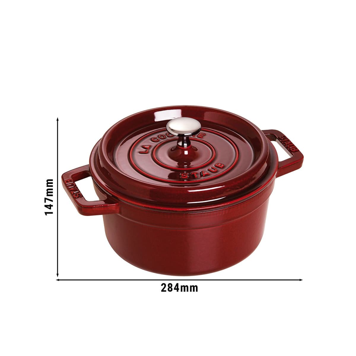 STAUB | LA COCOTTE - kokotka - Ø 220 mm - litina - grenadinově červená