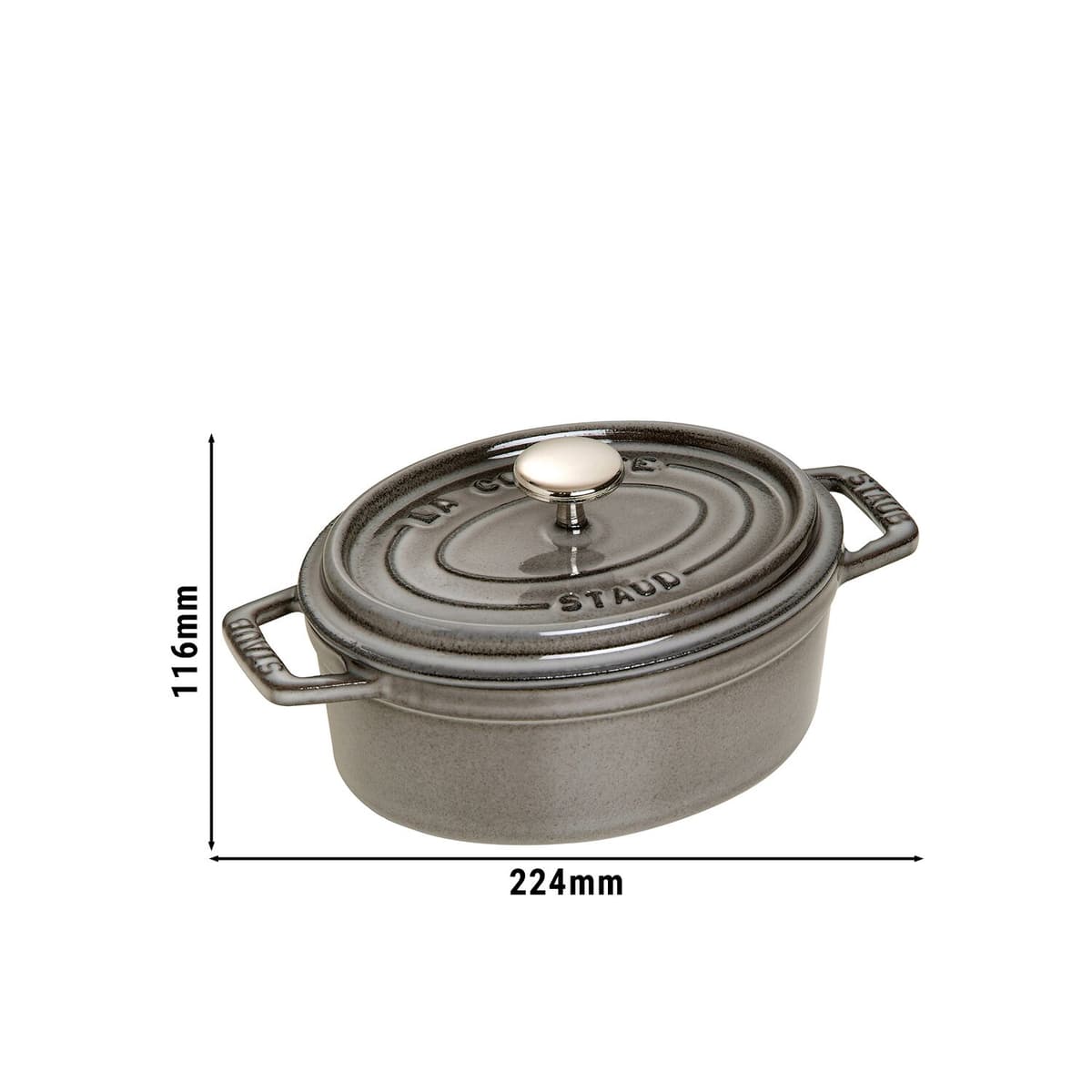 STAUB | LA COCOTTE - kokotka - oválná - 170 mm - litina - grafitově šedá