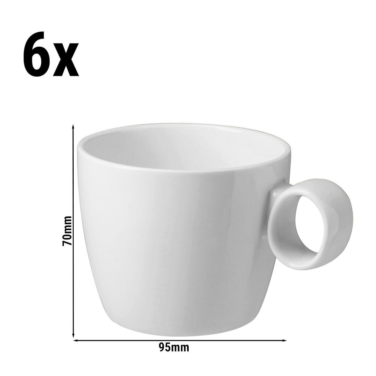 (6 Kusů) LUX - Cappuccino šálek Maastricht - 230ml - slonovina