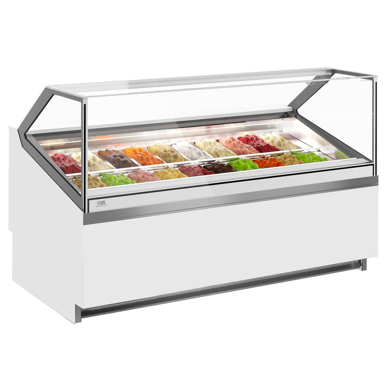 Ice cream counter IVY - 1875mm - air circulation - for 20x 5 liter containers - White