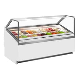 Ice cream counter IVY - 1875mm - air circulation - for 20x 5 liter containers - White