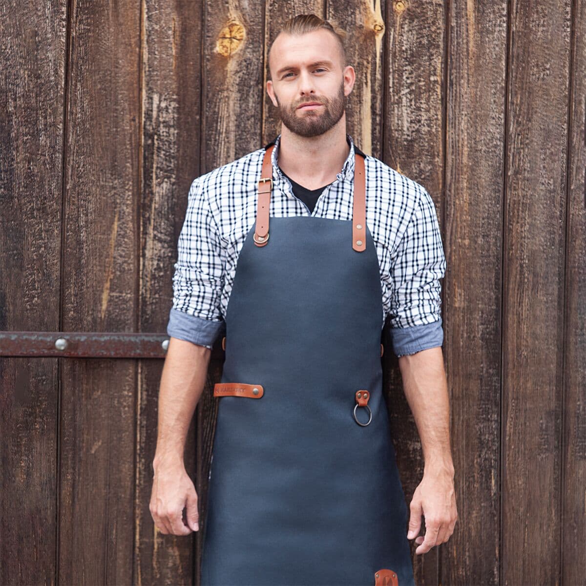 Karlowsky - Leather Bib Apron - Ink