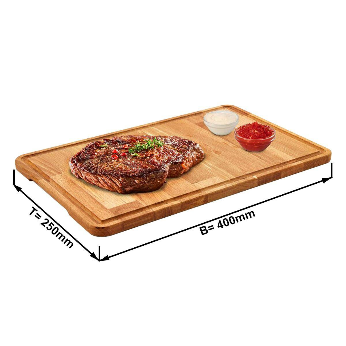(6 pieces) Steak plate - 400 x 250 mm