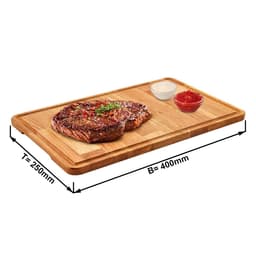 (6 pieces) Steak plate - 400 x 250 mm