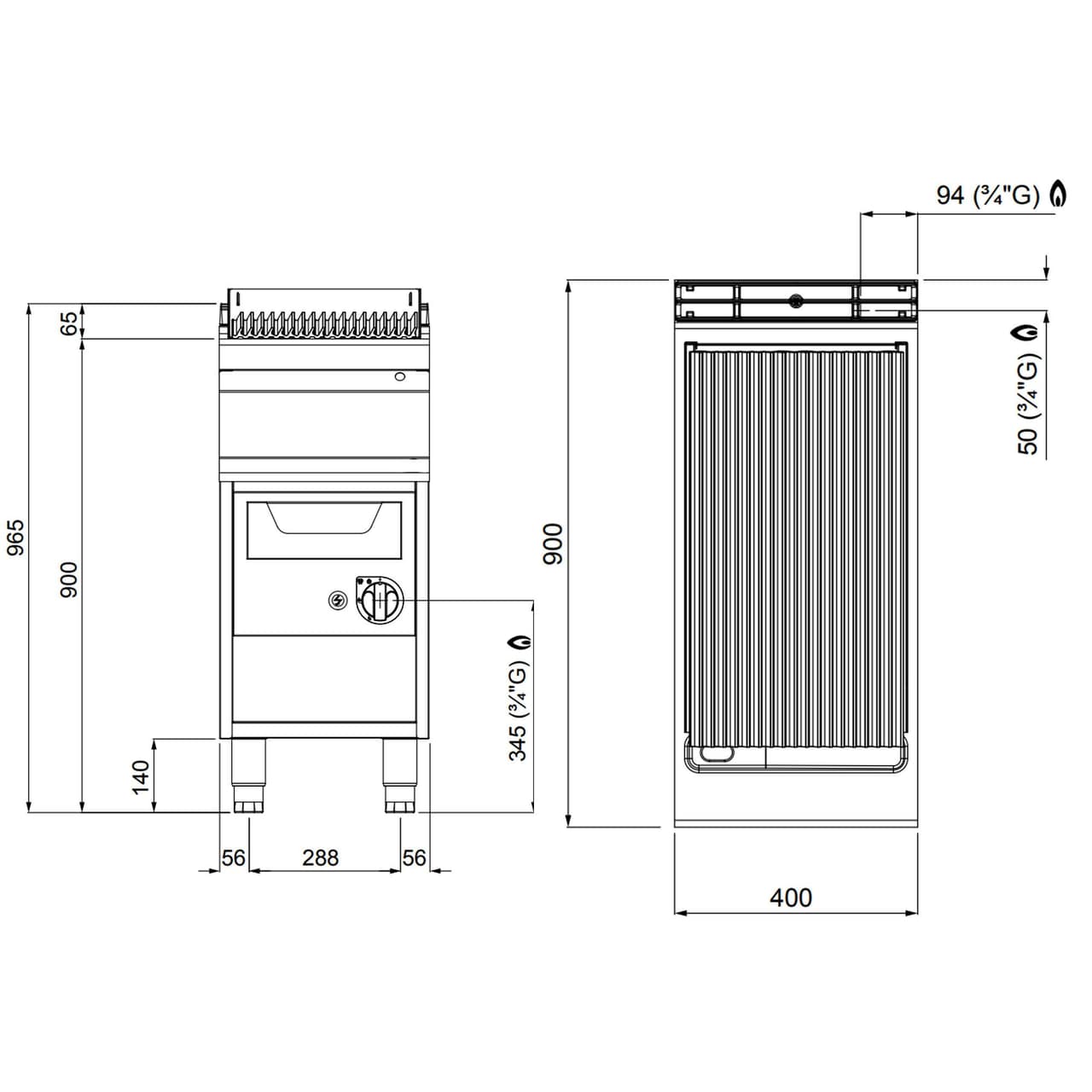 Gas Wassergrill - 12 kW