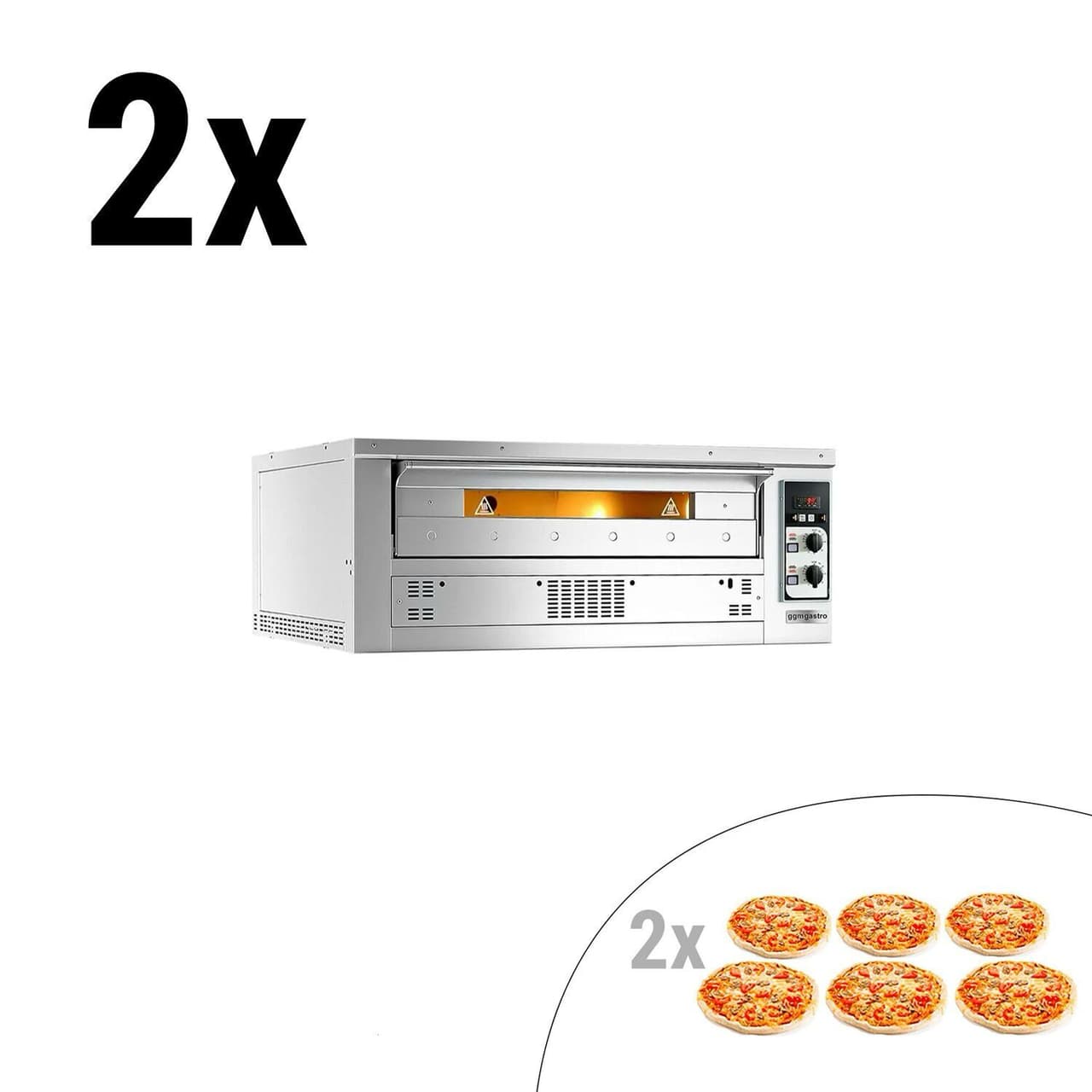 (2 pieces) Gas pizza oven - 6+6x 35cm - Manual