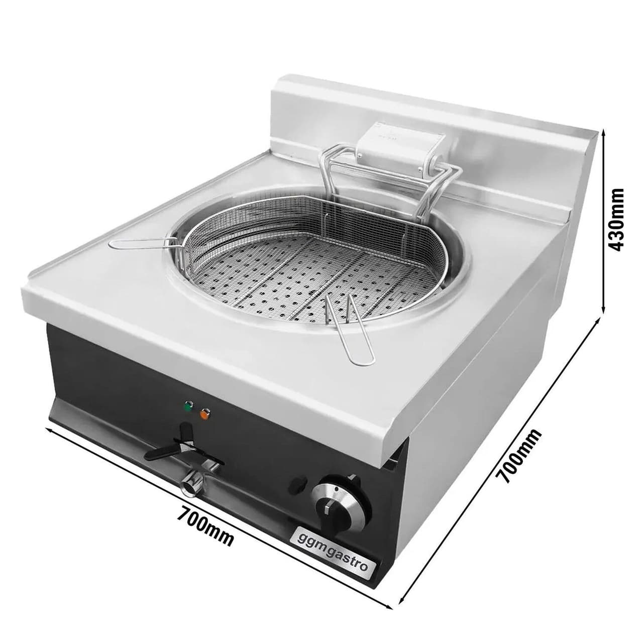 Elektrická fritéza na ryby - 23L (15 kW) - černá