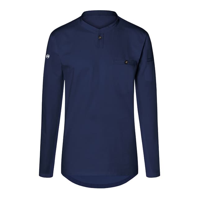 (6 pieces) Karlowsky - Long Sleeve Men's Work Shirt Performance - Navy - Size: XS