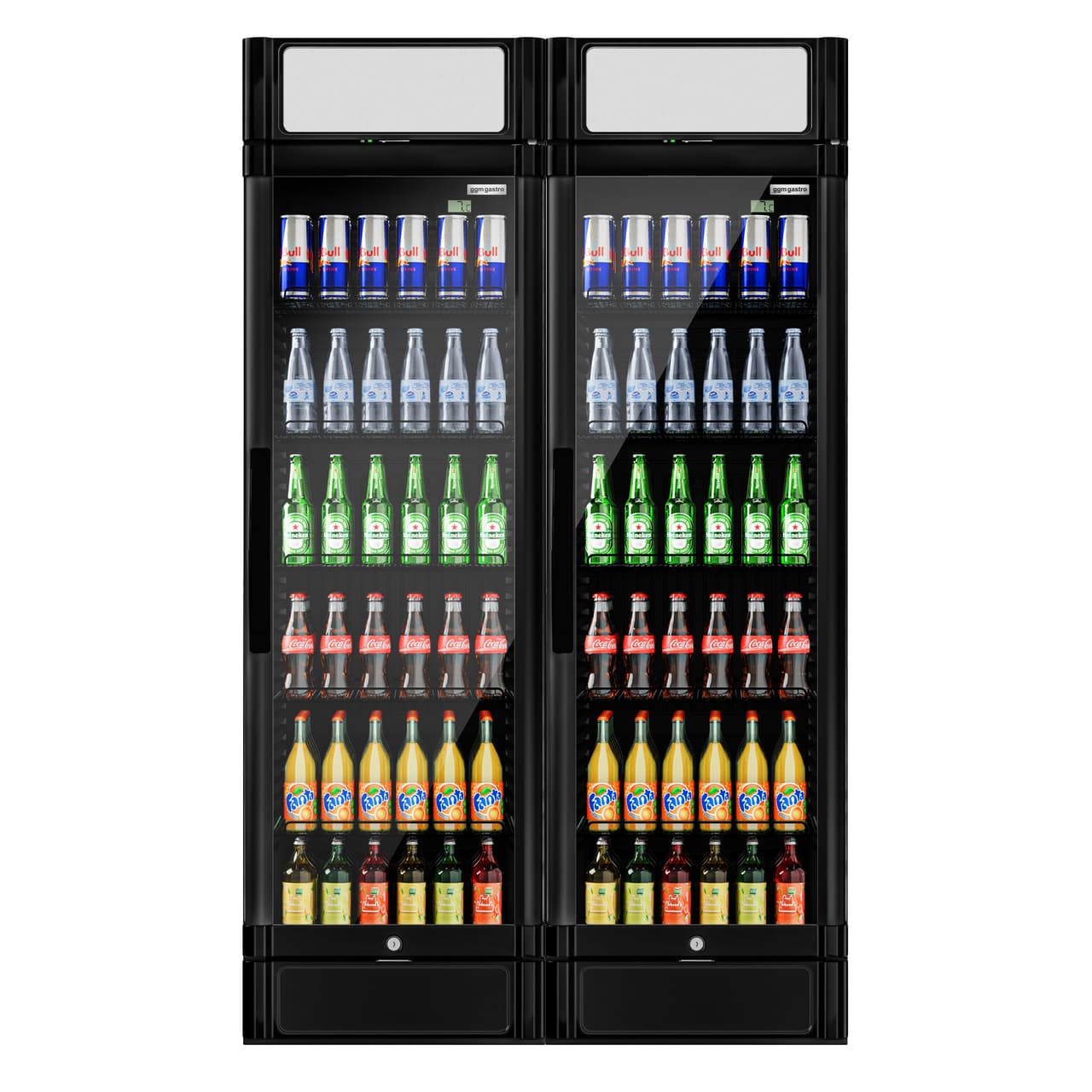 (2 pieces) Beverage refrigerator - 694 litres (total) - black