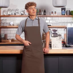 Karlowsky - Bib Apron with Pocket Basic - Light Brown