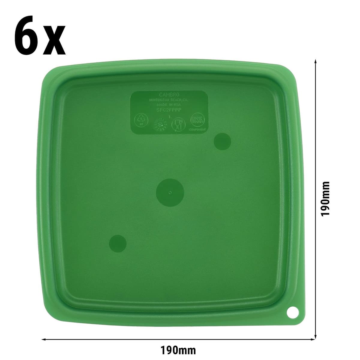 CAMBRO | Kryt CAMSQUARES® pro FreshPro - pro 1,9L a 3,8L - zelené