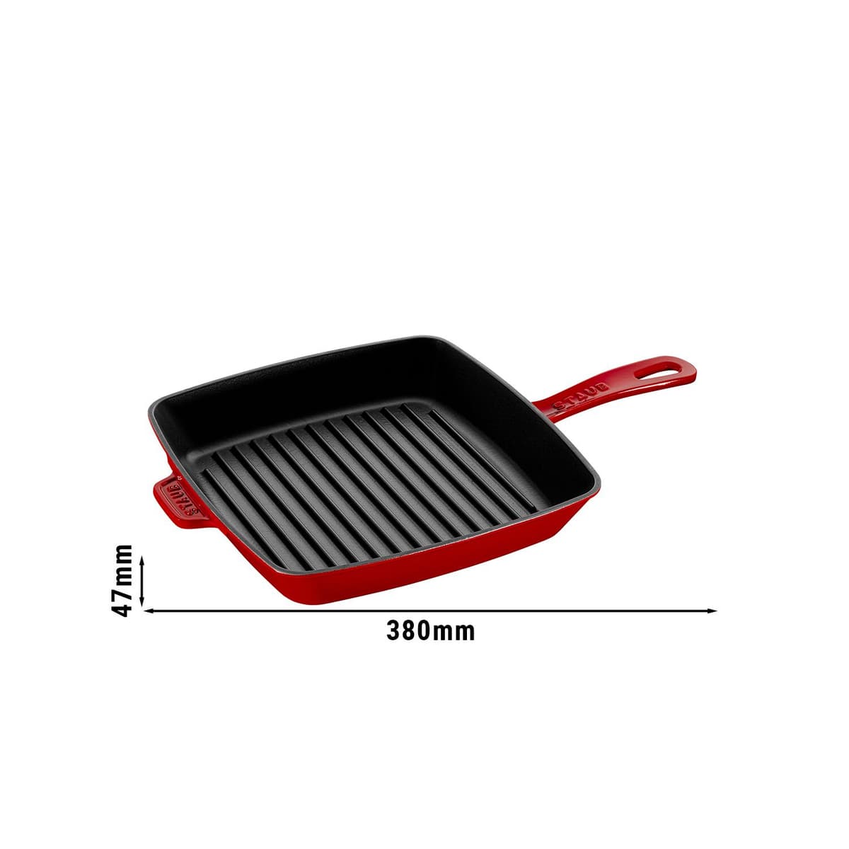 STAUB | GRILL PANS - Americký grill - 260x260mm - litina - třešňově červený