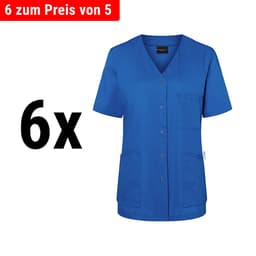 (6 pieces) Karlowsky - Short Sleeve Women's Jacket Essential - Royal Blue - Size: 48