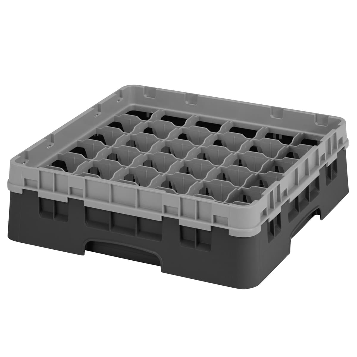 CAMBRO | CAMRACK® - Koš na sklo 1/1 s 1 nástavcem - 500x500mm - 36 přihrádek - černý