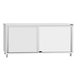 Stainless steel work cabinet ECO - 1800x600mm - with sliding door