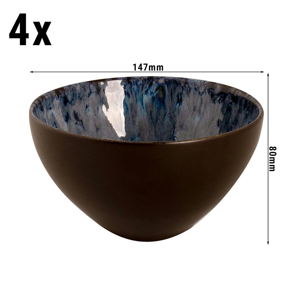 (4 ks) Lester - Mísa - Ø 15 cm - modrá