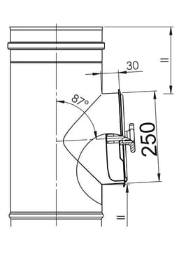 Čistící hladká trubka kulatá - z nerezové oceli - Ø 450 mm