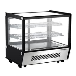 Tabletop refrigerated display case - 120 liters - 700mm - square - with 2 shelves