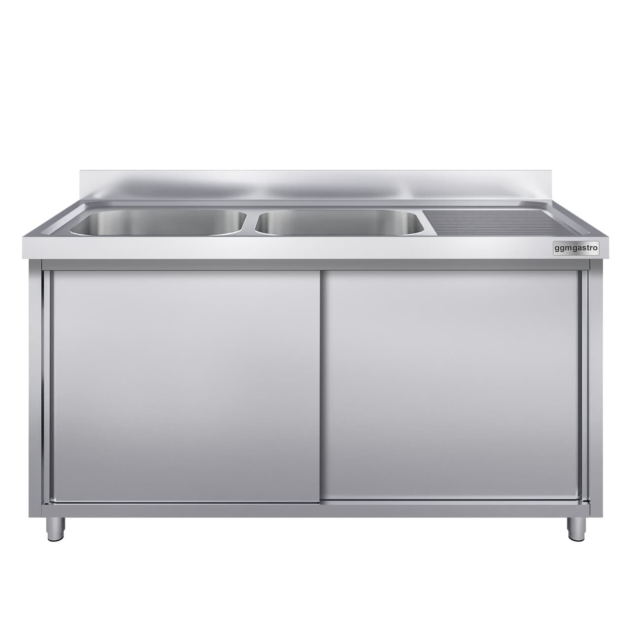 Spülschrank PREMIUM - 1800x600mm - mit 2 Becken links