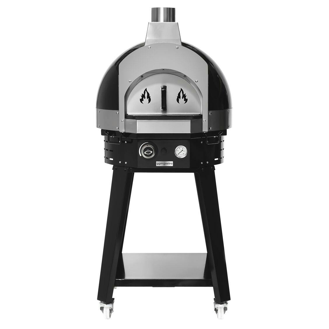 Gas Pizza Oven Black - Height: 0,83m - Manual - incl. base frame