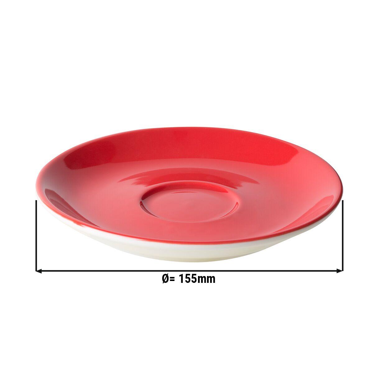 (12 pieces) BART COLOUR CAFE - Cappuccino cup - Ø 15,5 cm - Red