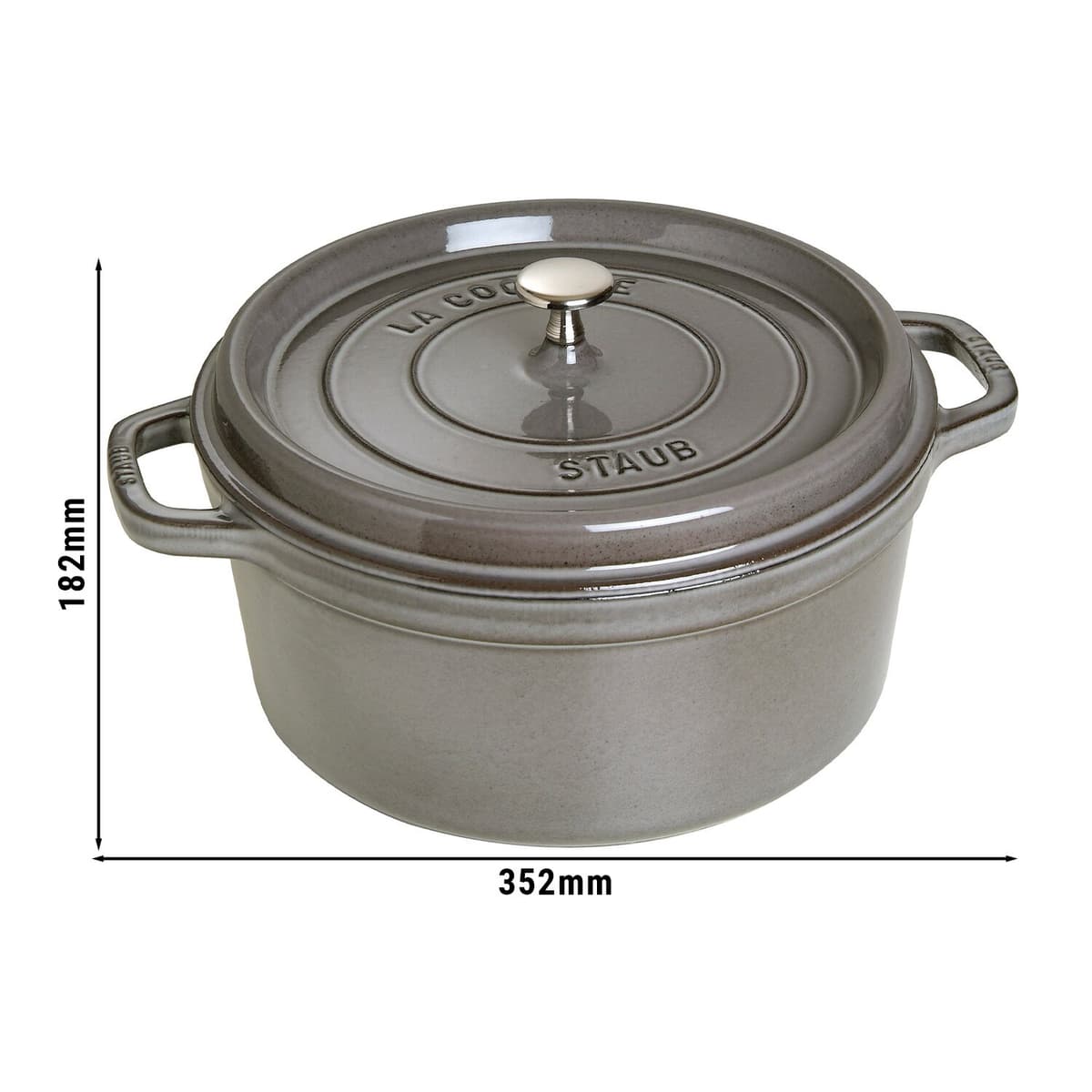 STAUB | LA COCOTTE - kokotka - Ø 280 mm - litina - grafitově šedá