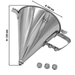 Trychtýř na fondán  z nerezové oceli - Ø 18 cm