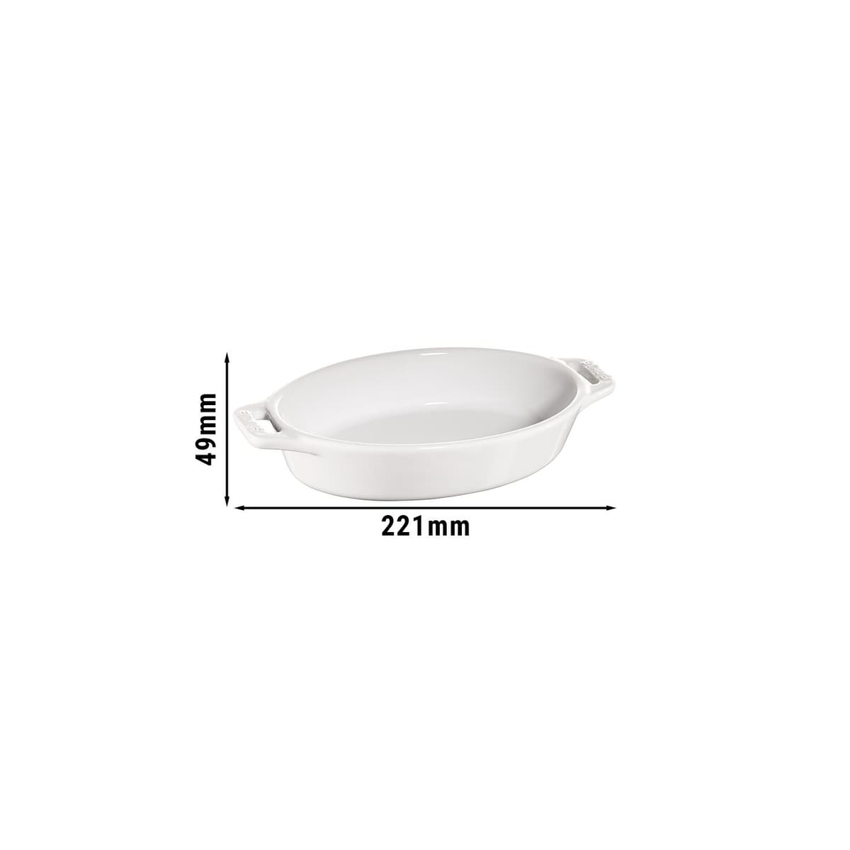 STAUB | CERAMIQUE - Zapékací mísa - 170mm - keramika - čistě bílá