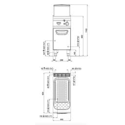 Plynový vařič těstovin - 40L - 12 kW