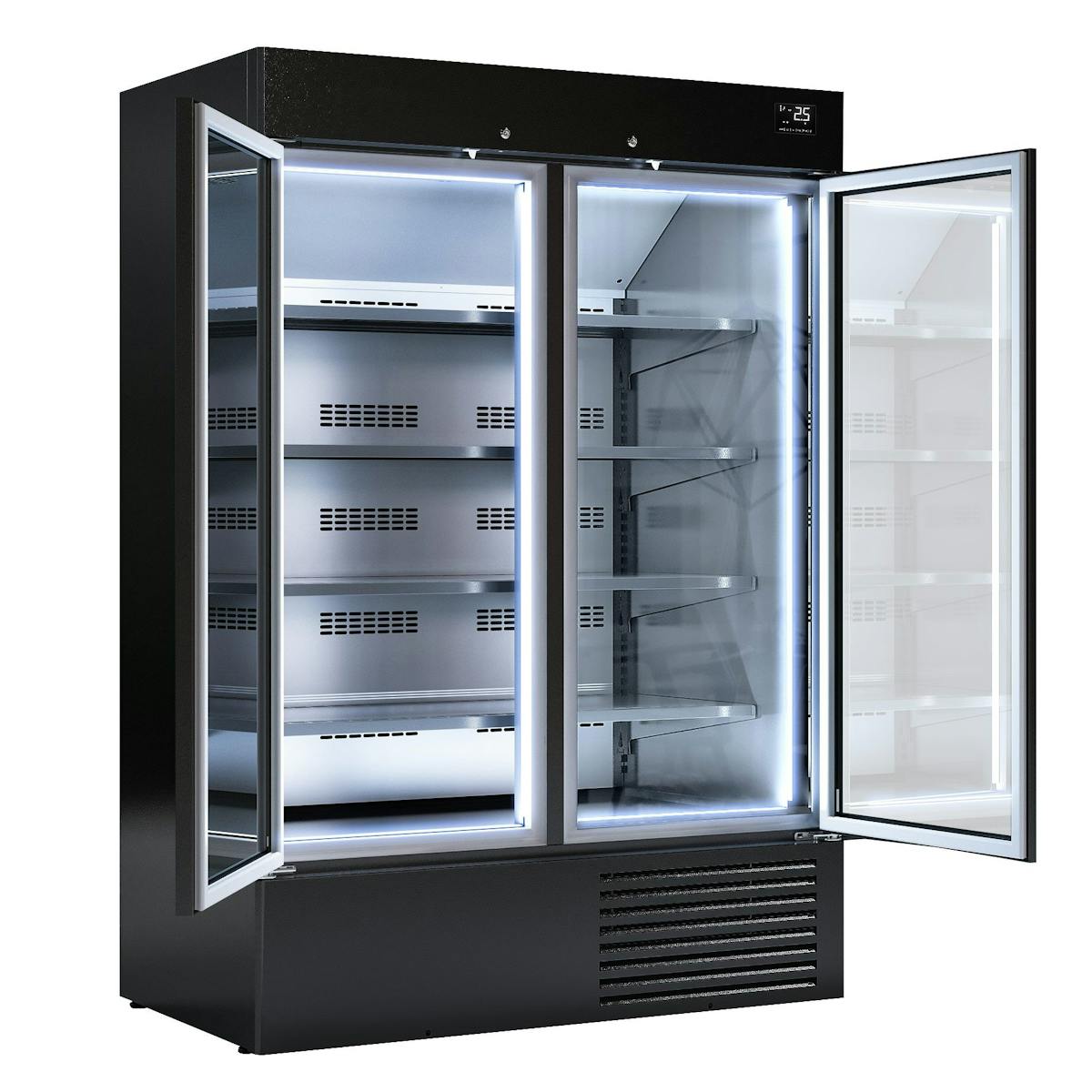 Přístěnný chladicí regál - se skleněnými dveřmi - 1310L