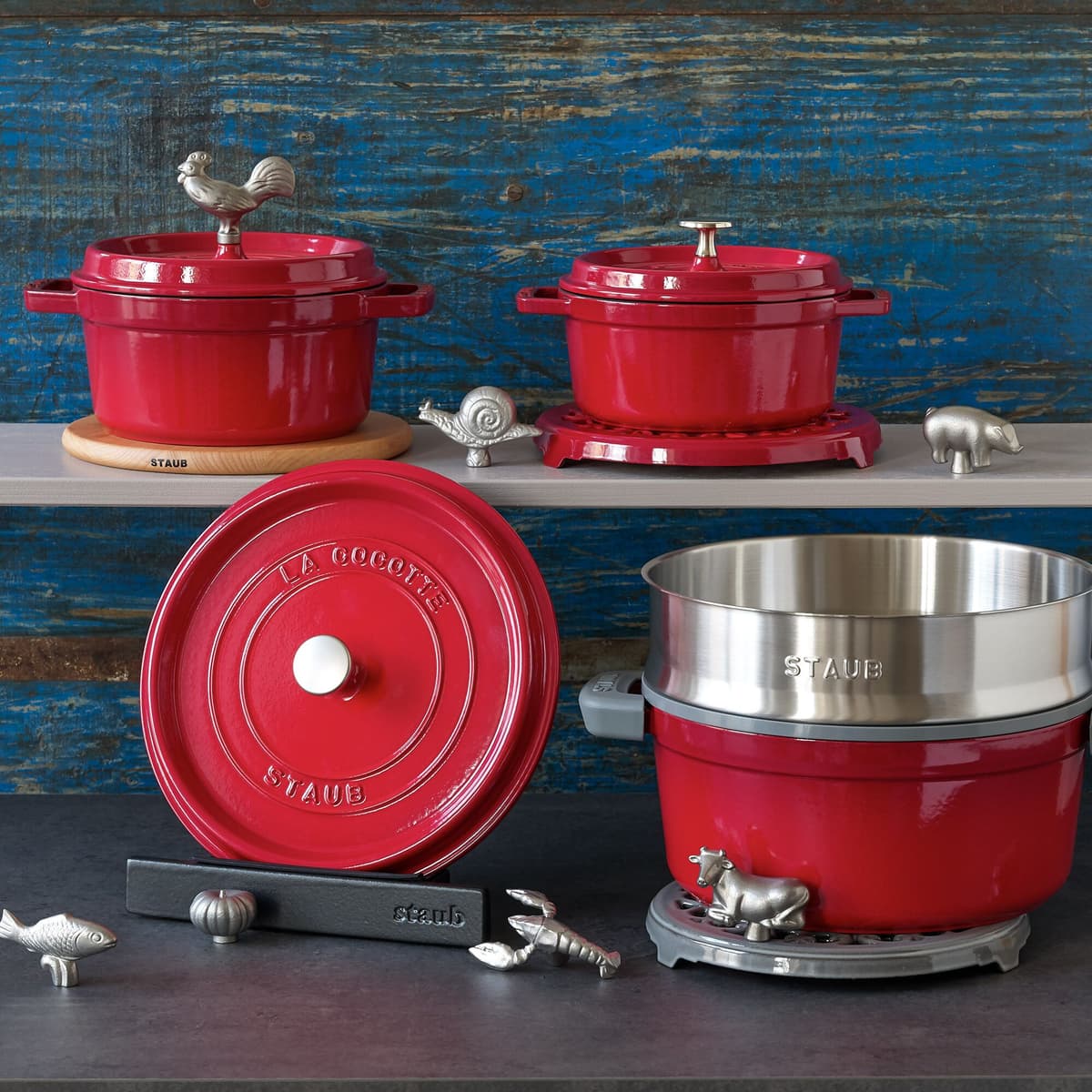 STAUB | LA COCOTTE - kokotka - Ø 240 mm - litina - třešňově červená