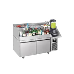 Bar & beverage cooling table - 1200x600mm - 150 litres - with 2 drawers 1/1 & shelves