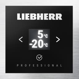 LIEBHERR | Nerezová kombinovaná lednice s mrazákem PERFECTION - 232L - s 1 skleněnými a 1 plnými dveřmi