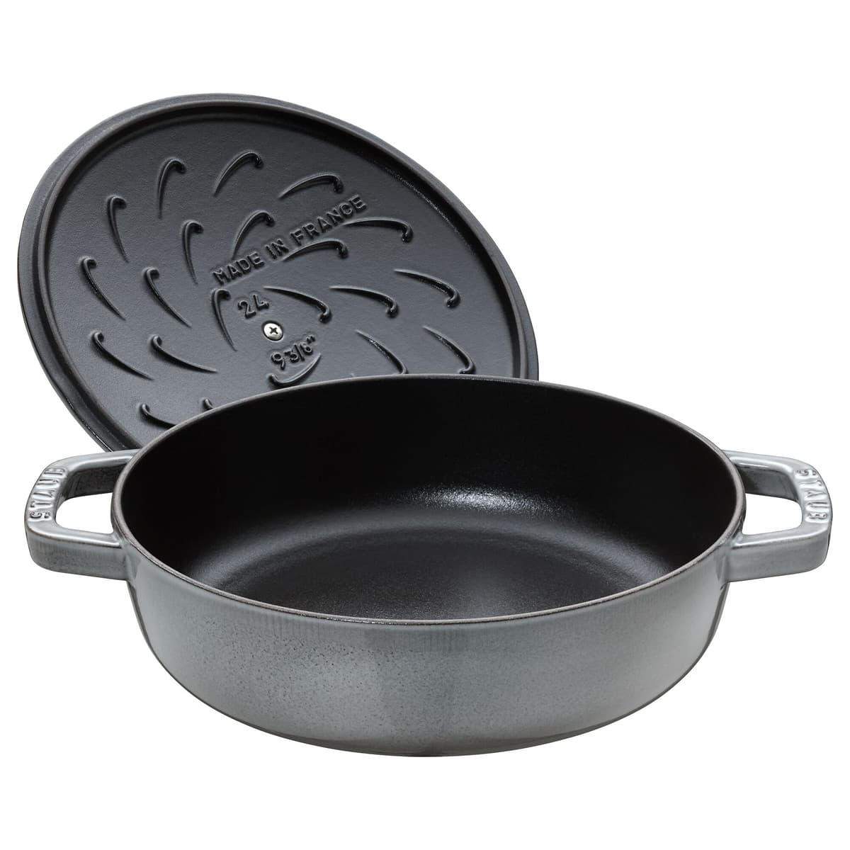 STAUB | BRAISERS - Pečicí hrnec s kapkovitou strukturou Chistera - 240 mm - litina - grafitově šedý