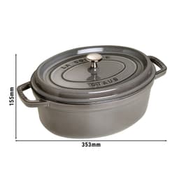 STAUB | LA COCOTTE - kokotka - oválná - 290 mm - litina - grafitově šedá