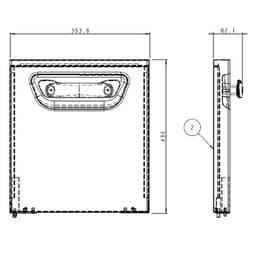 Substructure - Door 0.4 m - Door stop on the left