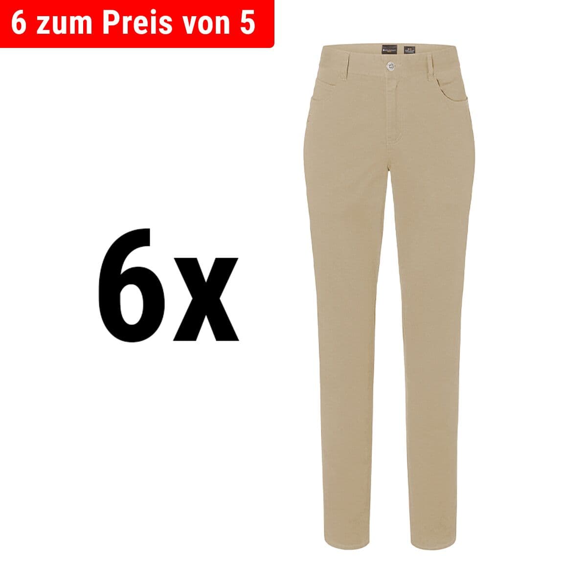 (6 pieces) Karlowsky - Ladies 5-pocket pants - Pebble gray - Size: 46