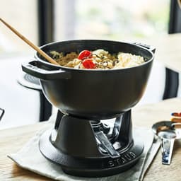 STAUB | SPECIALITIES - Sada na fondue - Ø 200 mm - litina - černá