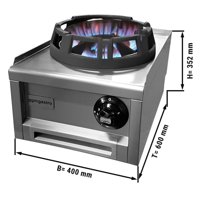 Wok-Gaskocher - 12 kW - 1 Brenner - Ø 285 mm