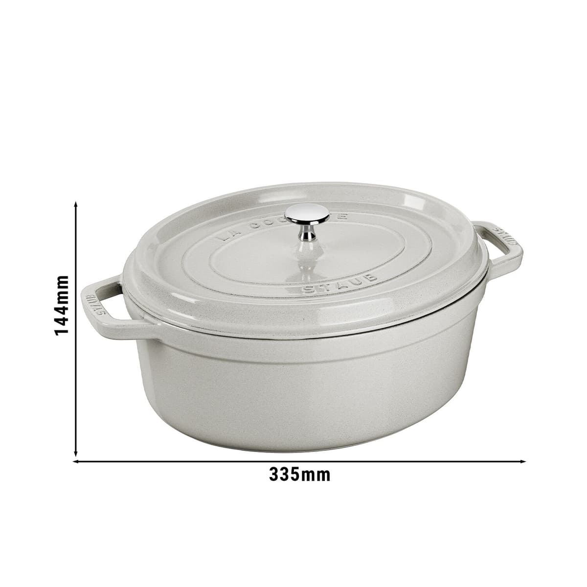 STAUB | LA COCOTTE - kokotka - oválná - 270 mm - litina - bílý lanýž