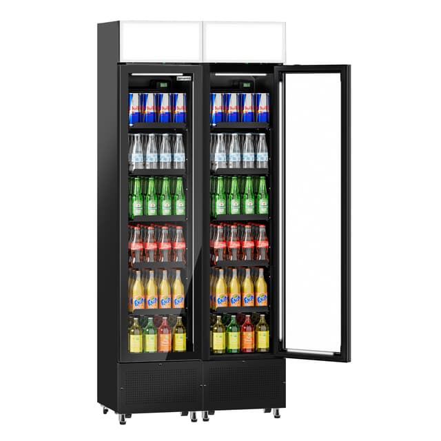 (2 units) Beverage refrigerator - 290 litres - frameless design - with advertising display