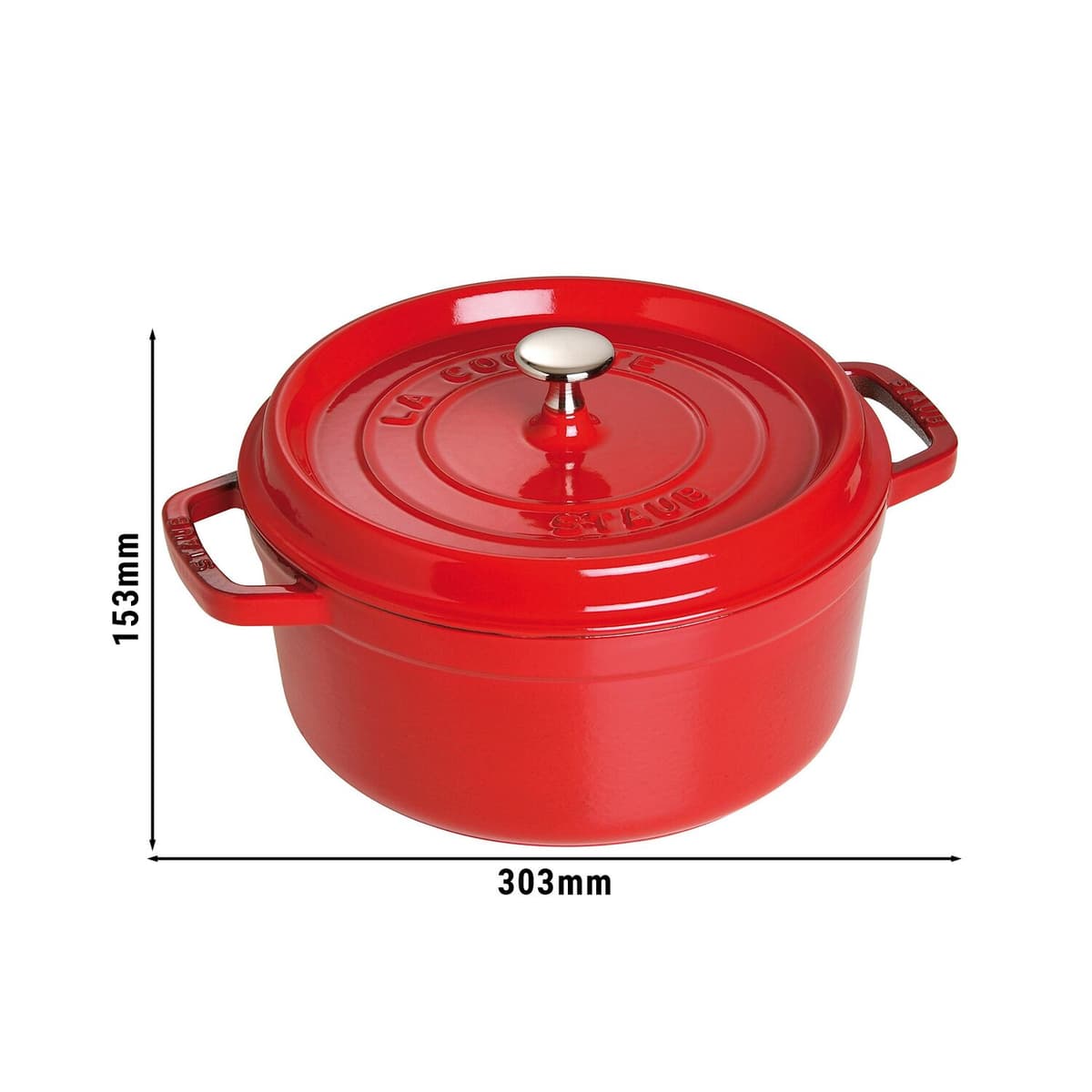 STAUB | LA COCOTTE - kokotka - Ø 240 mm - litina - třešňově červená