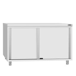 Stainless steel work cabinet ECO - 1200x700mm - with sliding door