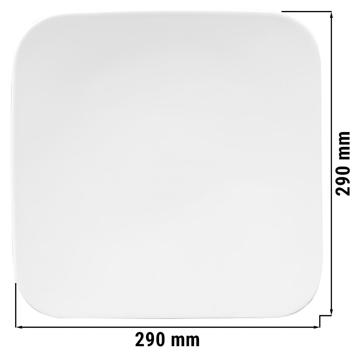 (4 pieces) Seltmann Weiden - Coup plate flat angular - 290 x 290mm	