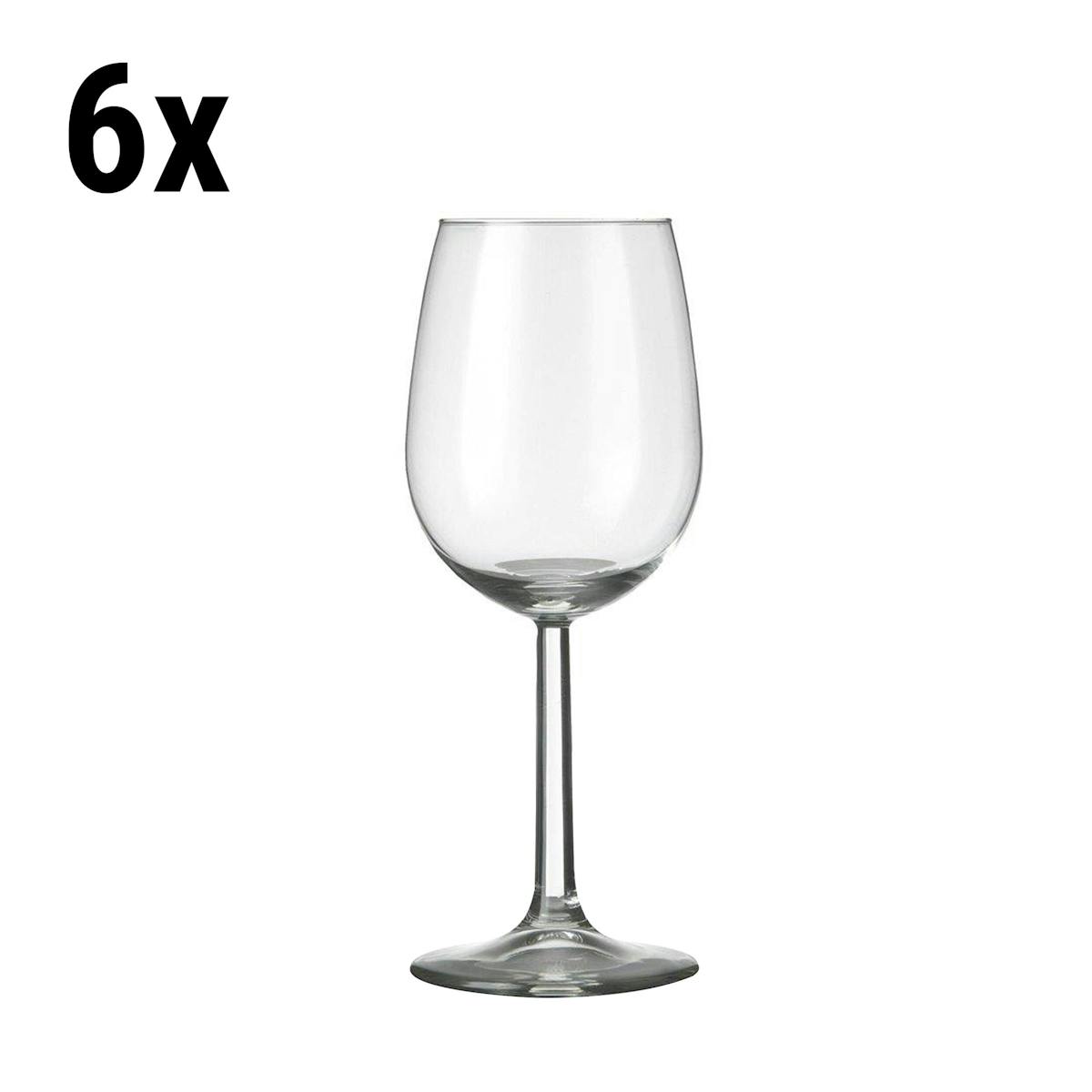 (6 Kusů) Sklenice na víno - VENICE - 290 ml - transparentní