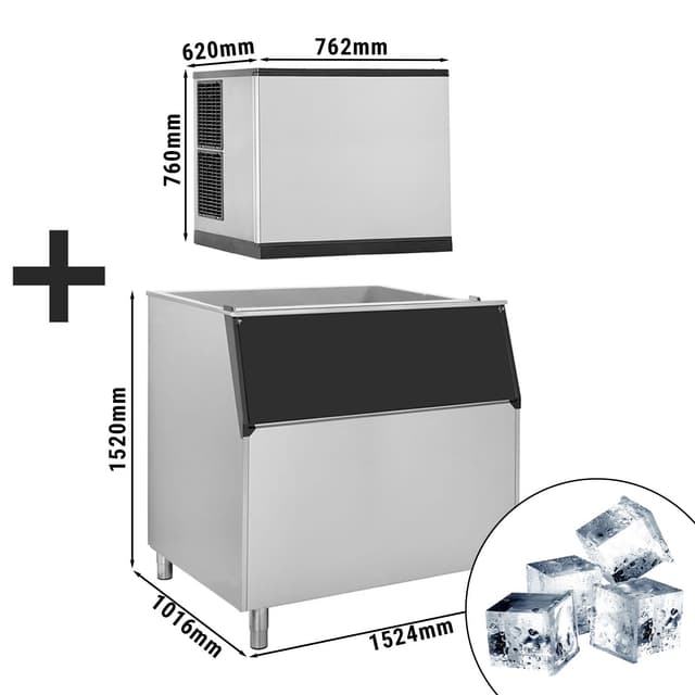 Výrobník kostek ledu - 403 kg / 24 h - vč. zásobníku na led